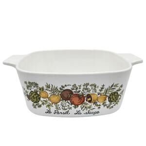 Vintage Spice of Life Le Persil La Sauge 1.5Q Corning Ware Casserole Baking Dish